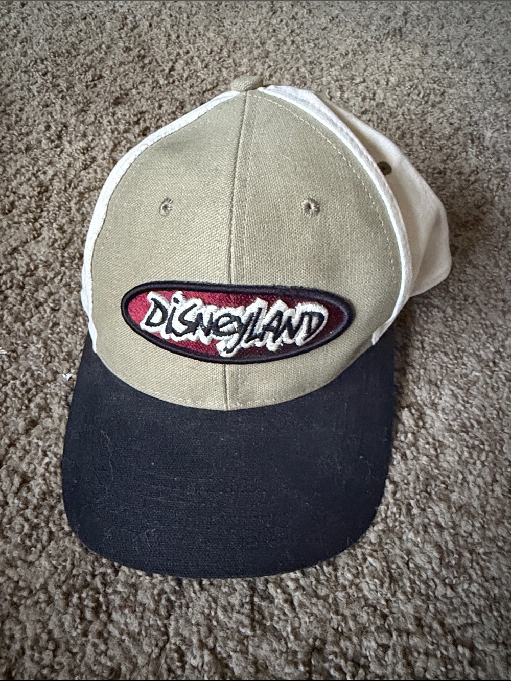 Disney Tan & White Mickey Mouse Cap with Red Tag